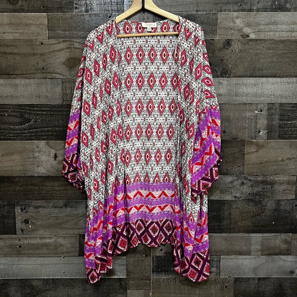 Umgee Multicolor Patterned Kimono Top - Picture 3 of 12